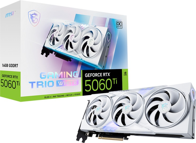 MSI RTX5060 TI 16G GAMING TRIO OC WH 16GB GDDR7 HDMI 3xDP