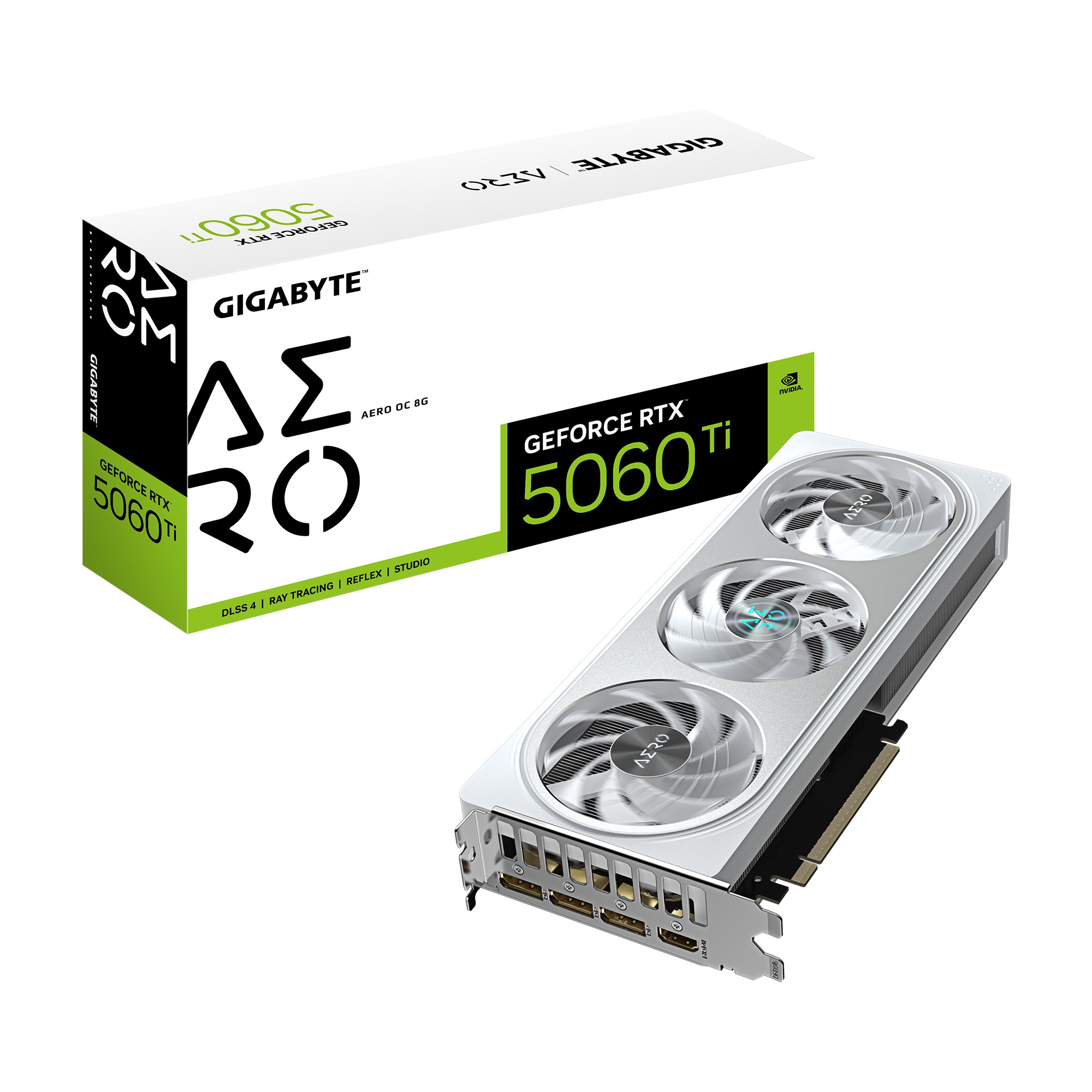 GIGABYTE GeForce RTX 5060 Ti AERO OC 8G Graphics Card - 8GB GDDR7,