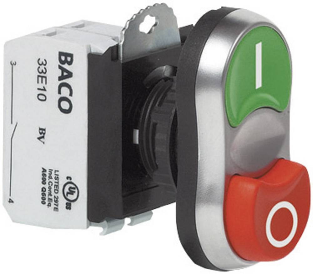 BACO BAL61QB21A L61QB21A Doppeldrucktaster Frontring plastic,
