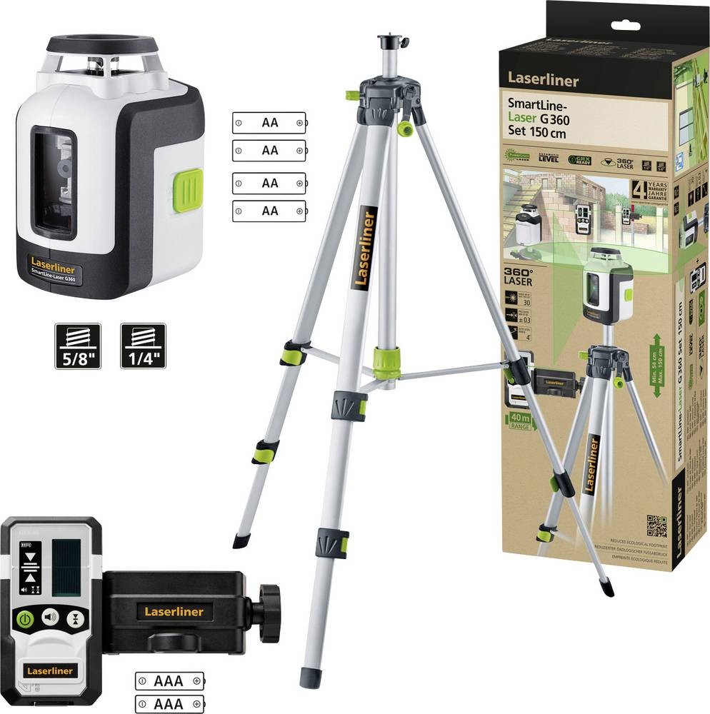 Laserliner SmartLine-Laser G360 Set 150cm 360°-Linienlaser