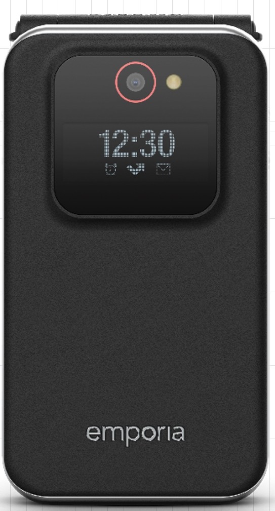 Emporia JOY 7,11 cm (2.8") 113 g Noir Téléphone d'entrée de gamme -