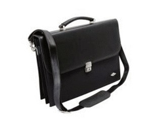 Wedo Ladies Flap-Over Briefcase Ladies case Black - Wedo Ladies Flap-