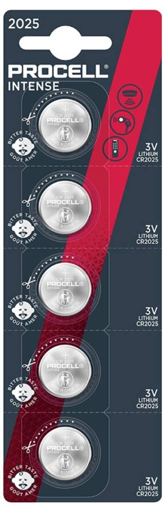 PROCELL Coin Batterie CR2025 3V 5 St. Lithium Intense