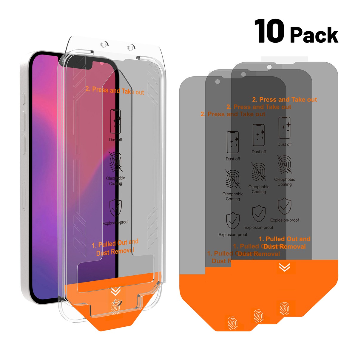 4smarts Second Glass Privacy Privacy screen protector Apple 10 pc(s) -
