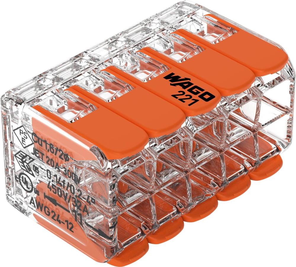 WAGO 221-420-15 221 Verbindungsklemme flexibel: 0.14-4mm² starr: 0.2-