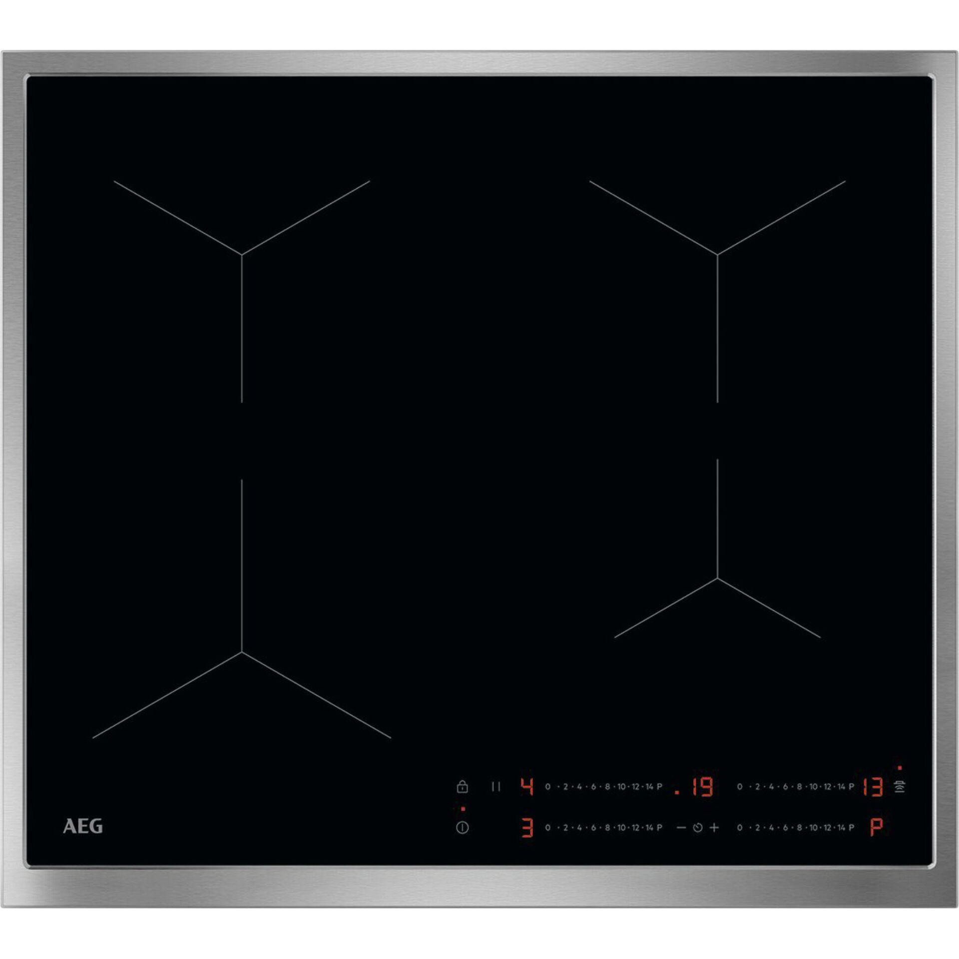 AEG TO64IA0FXB Black Built-in 60 cm Zone induction hob 4 zone(s) -