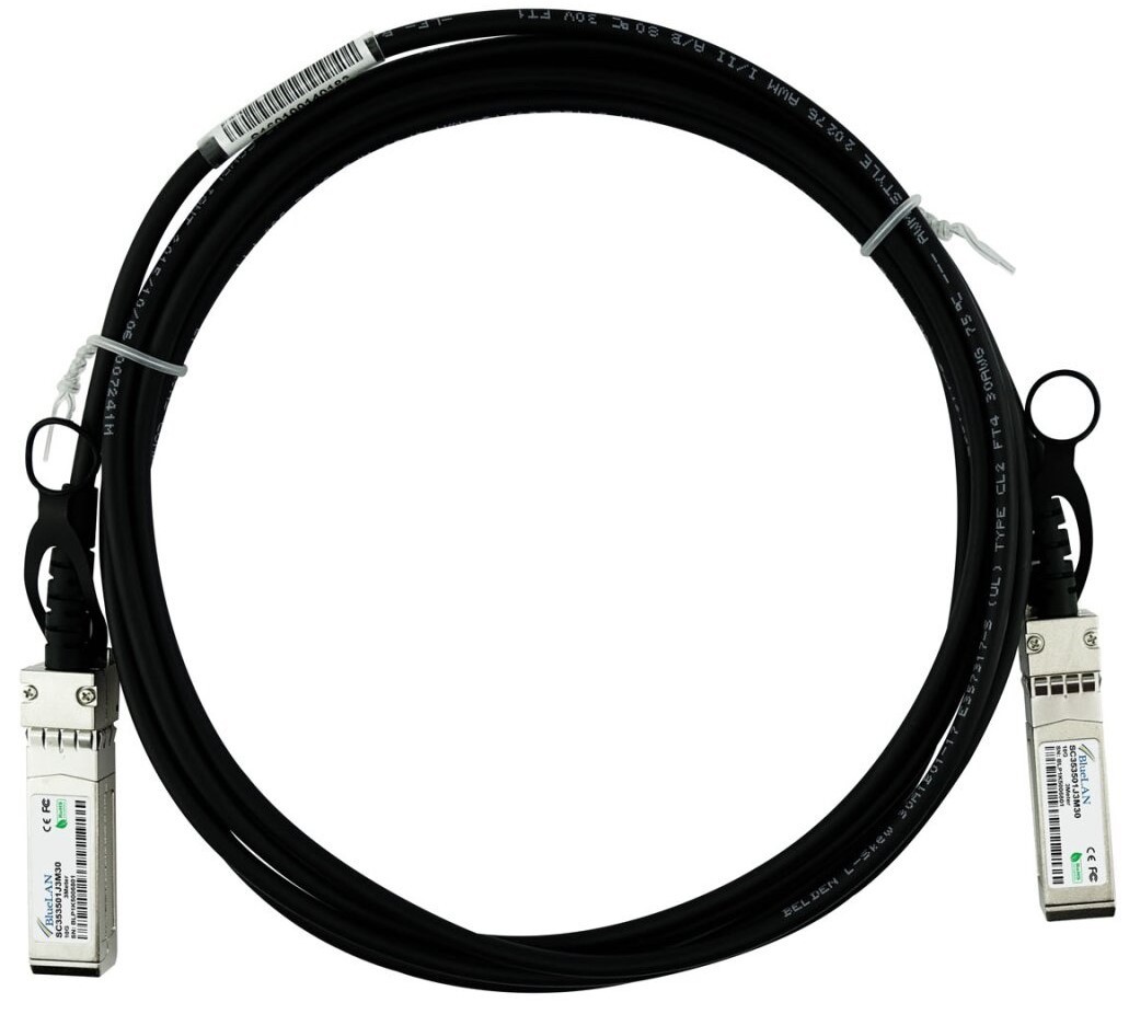 BlueOptics R9D20A-BL InfiniBand/fibre optic cable 3 m SFP+ Black,