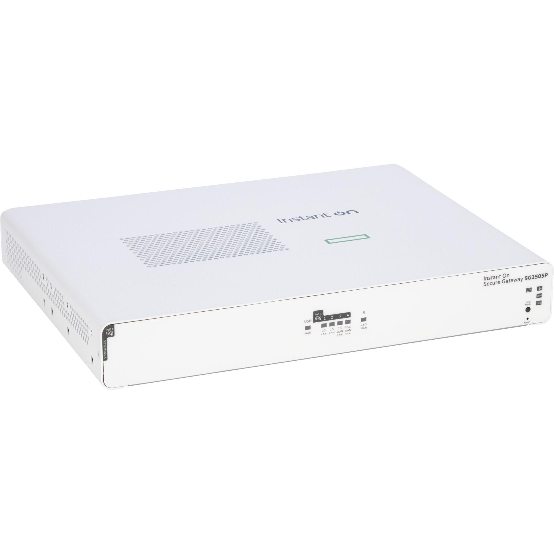 HPE Networking Instant On Secure Gateway 5-port SmartRate 2.5G PoE+