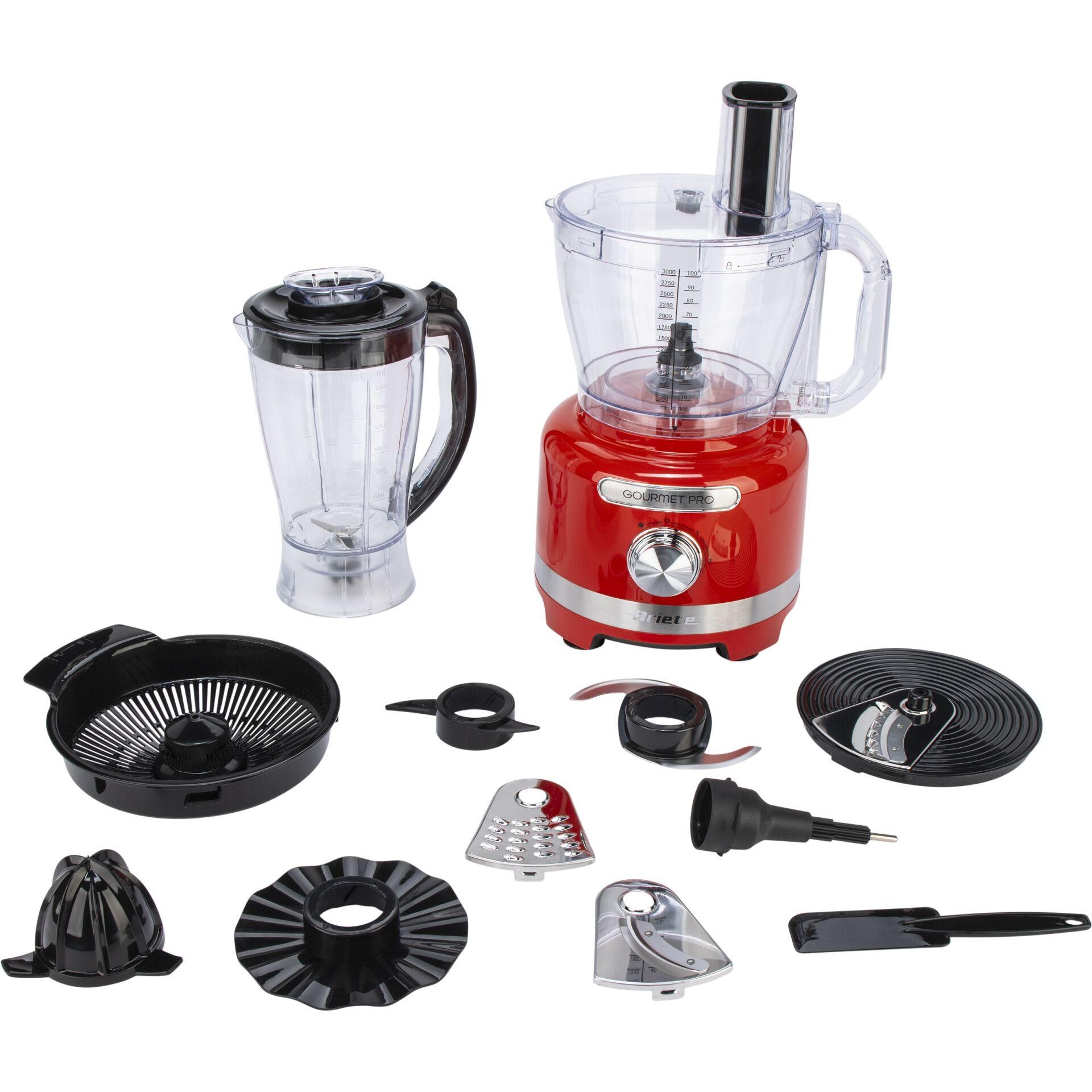Ariete 1782/00 robot de cuisine 1000 W 3 L Rouge - Ariete 1782/00, 3