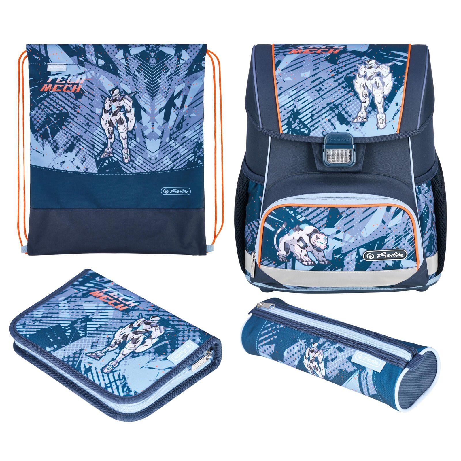herlitz Schulranzen-Set Loop Plus TechMech grün 17,0 l