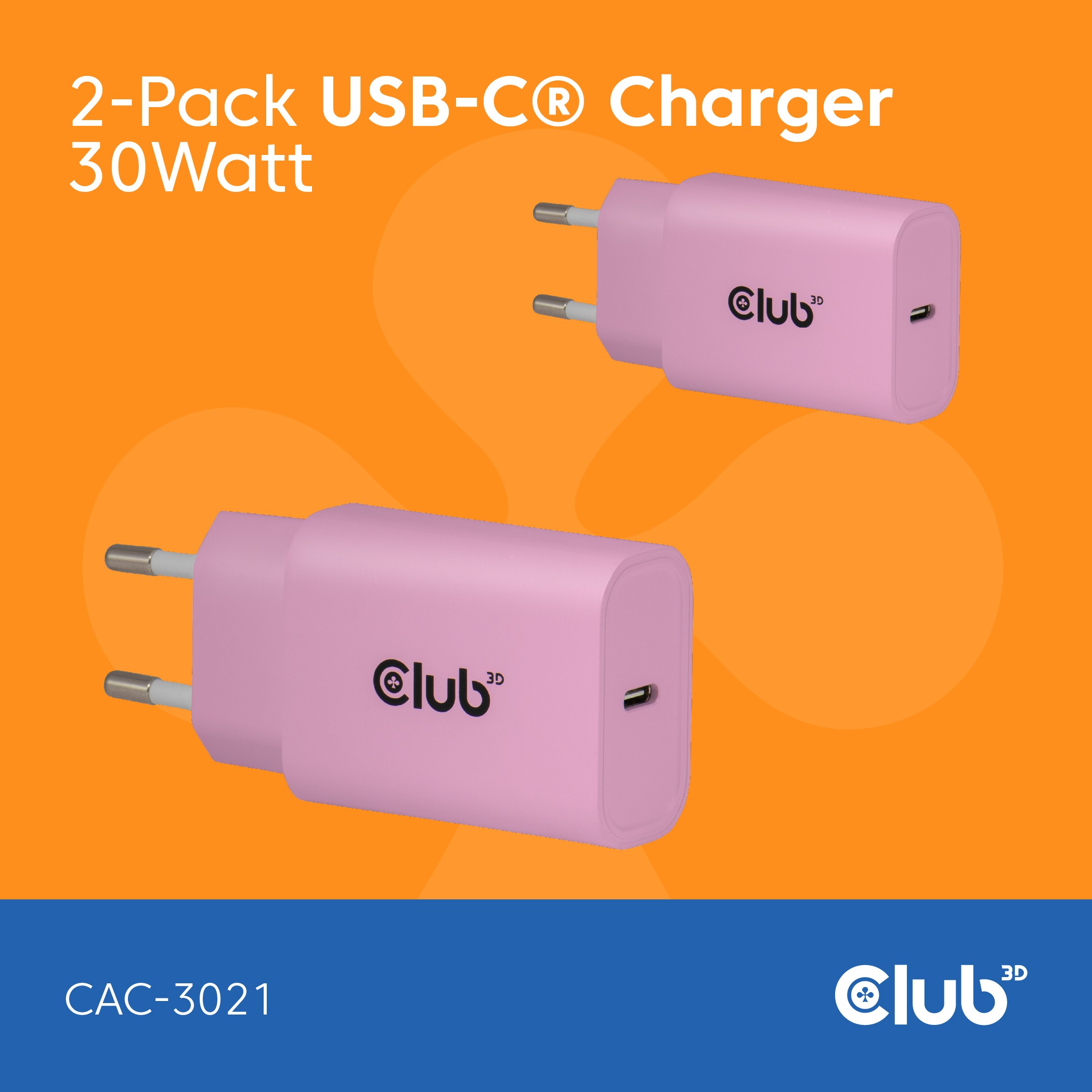 CLUB3D CAC-3021 chargeur d'appareils mobiles Smartphone, Universel