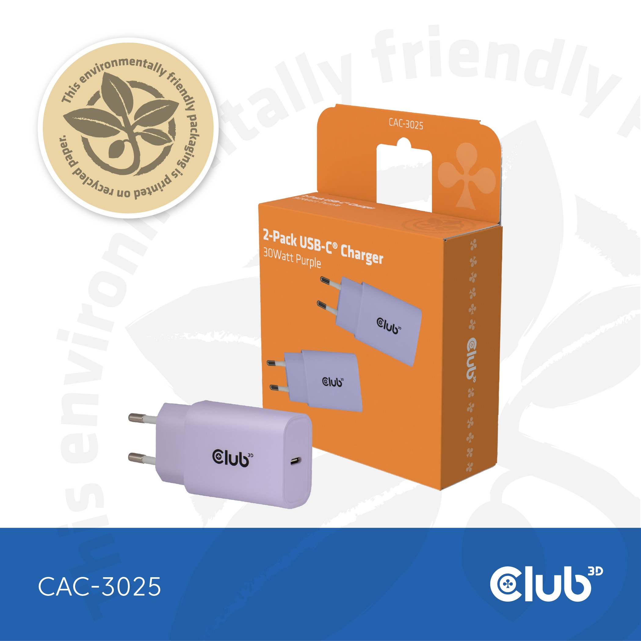 CLUB3D CAC-3025 cargador de dispositivo móvil Smartphone, Universal