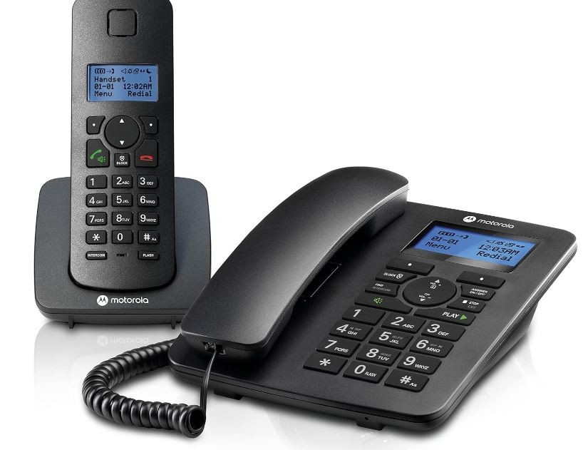 Motorola C4201 Analog/DECT telephone Caller ID Black - Motorola C4201,