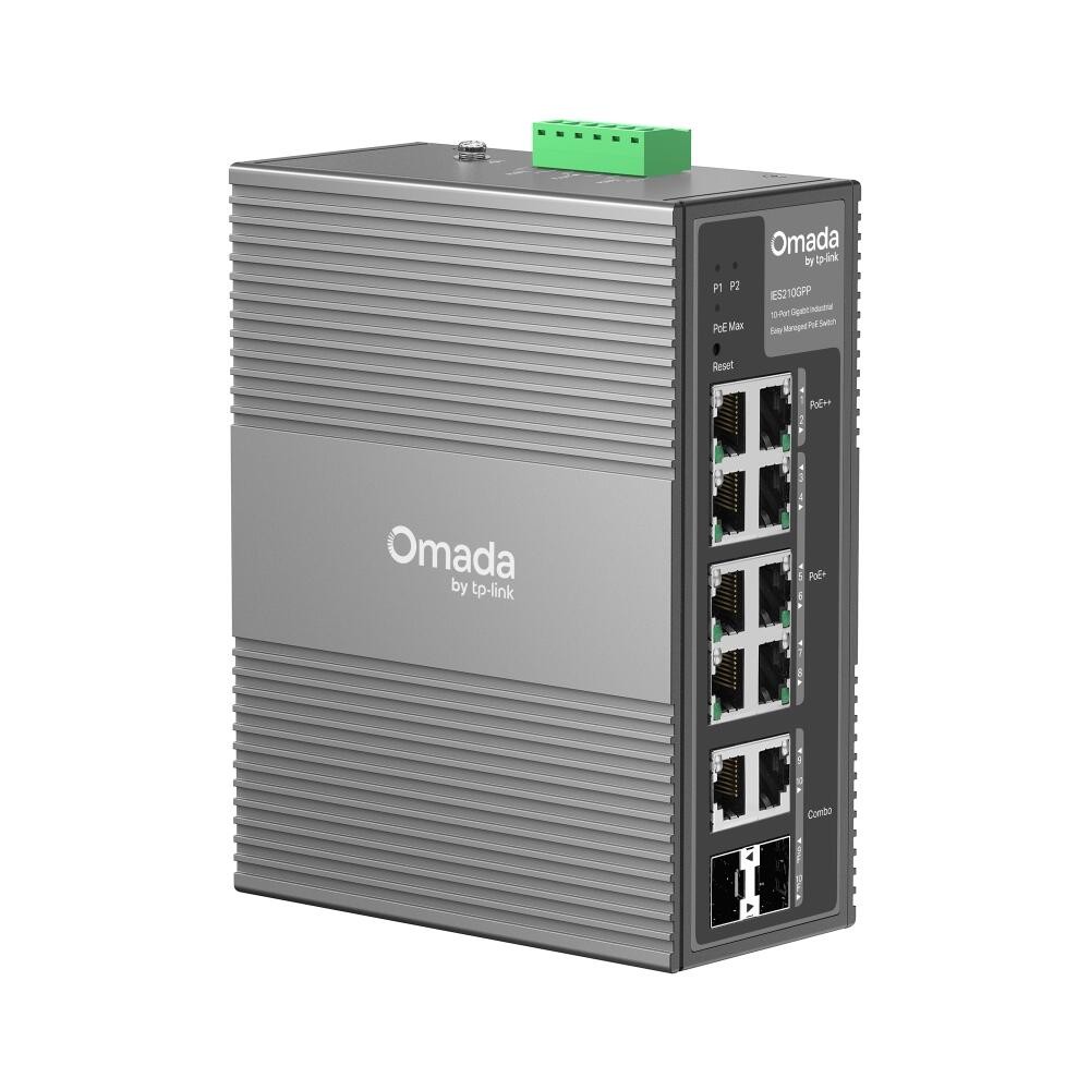 TP-Link Omada 10-Port Gigabit Industrial Easy Managed Switch with 6-
