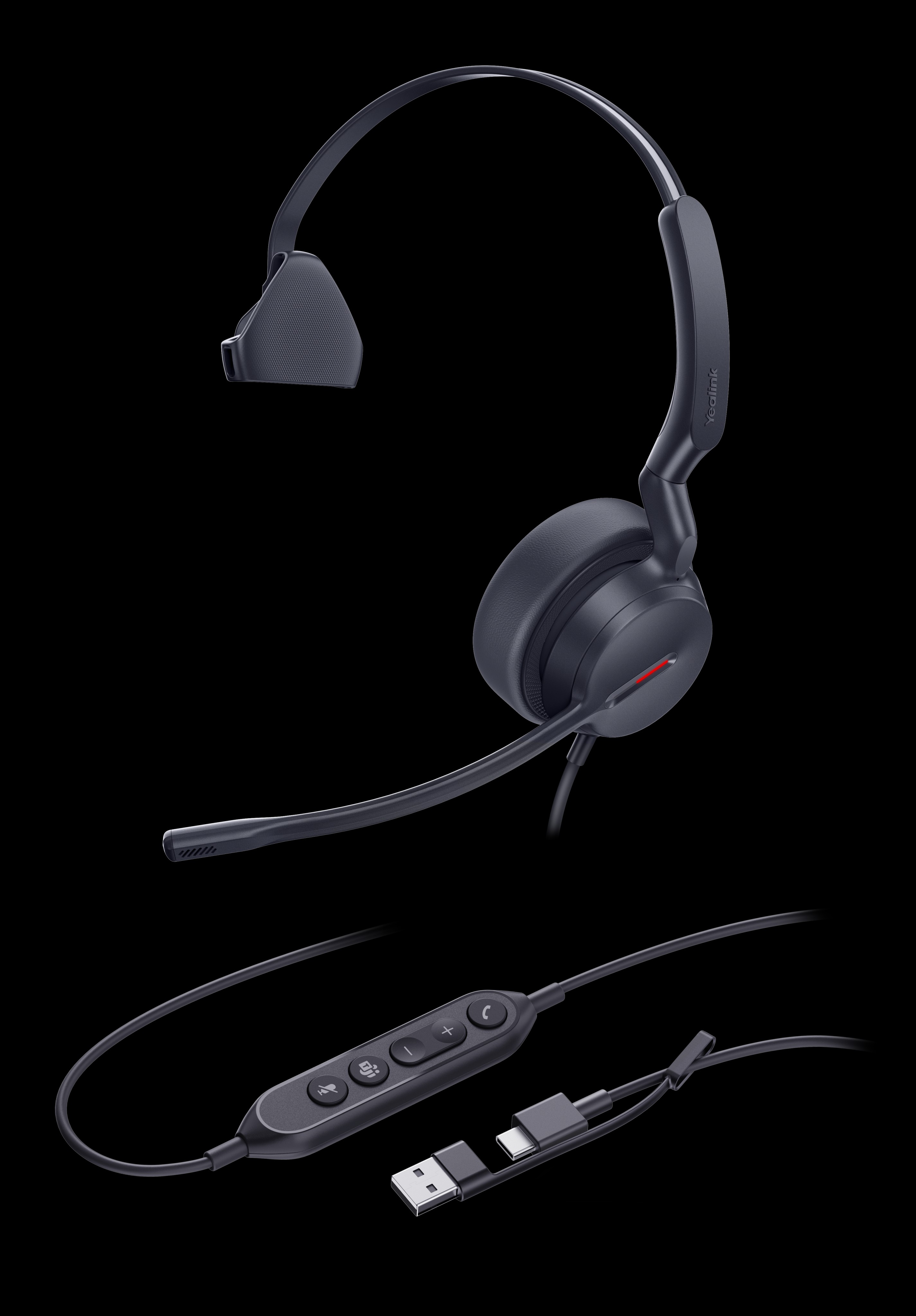 Yealink Headset UH44 Mono Teams USB-C/A