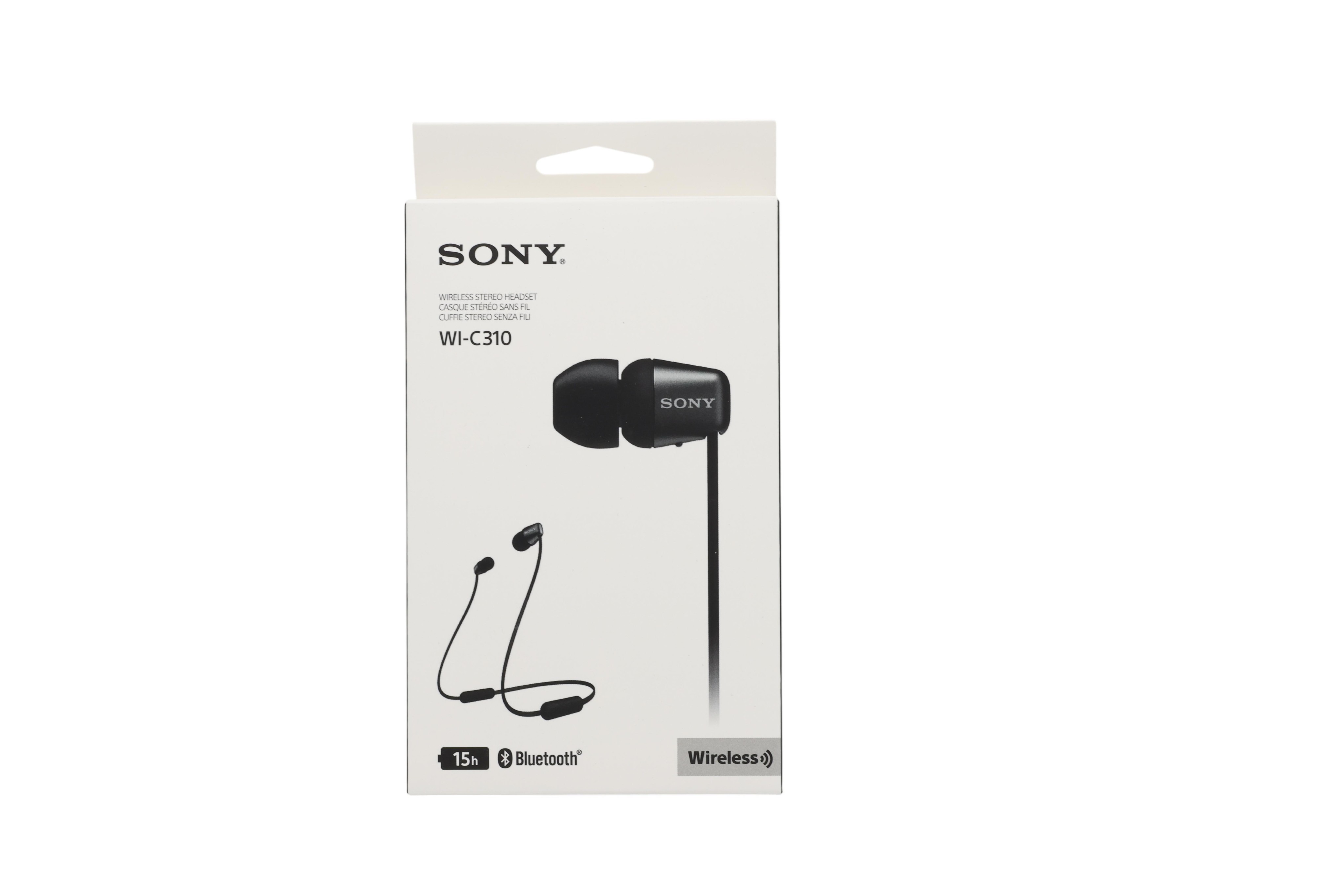 Sony WI-C310 wireless Bluetooth In-Ear Headphones with Mikro black