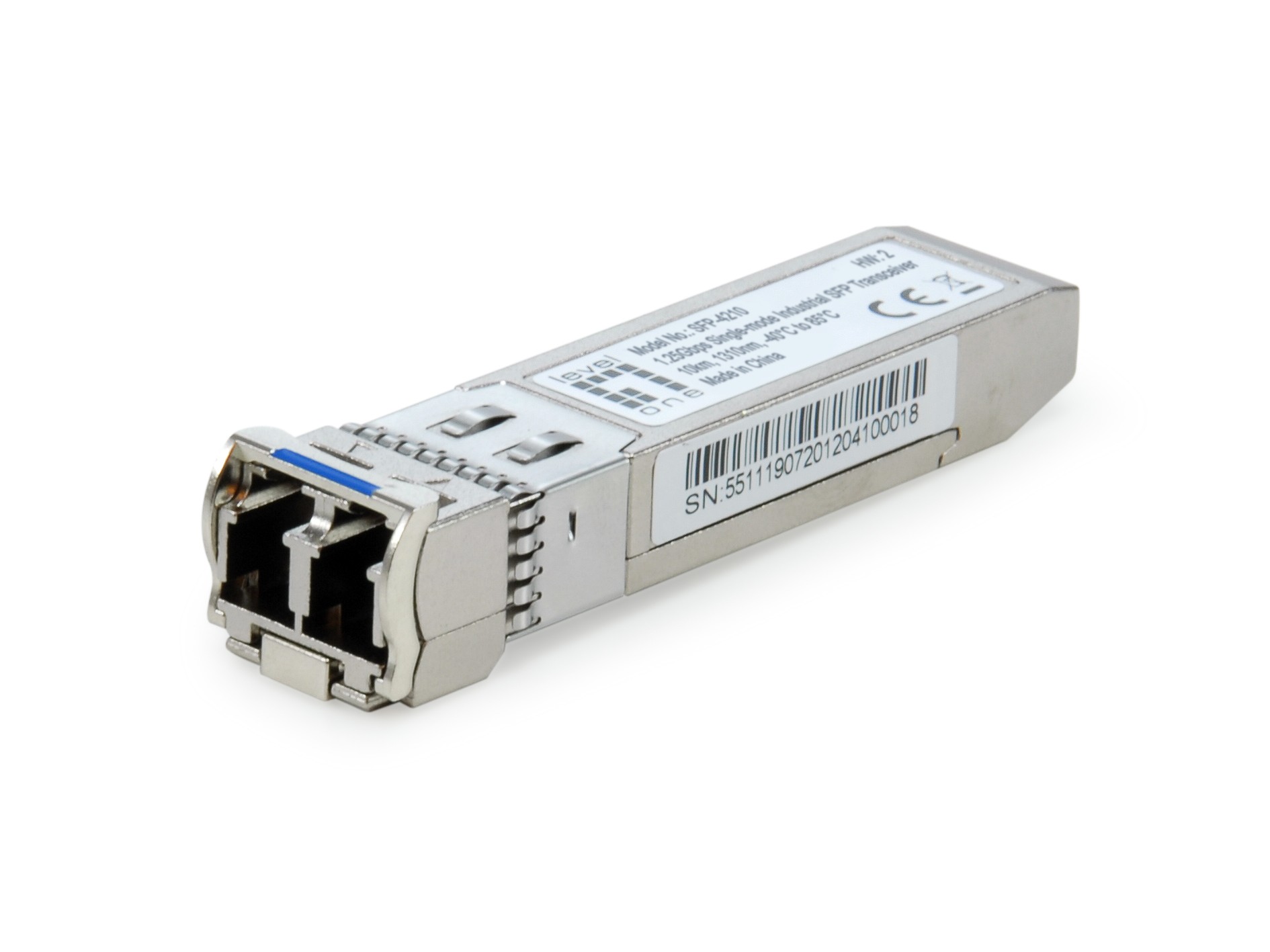 LevelOne 1.25Gbps Single-mode Industrial SFP Transceiver, 10km,
