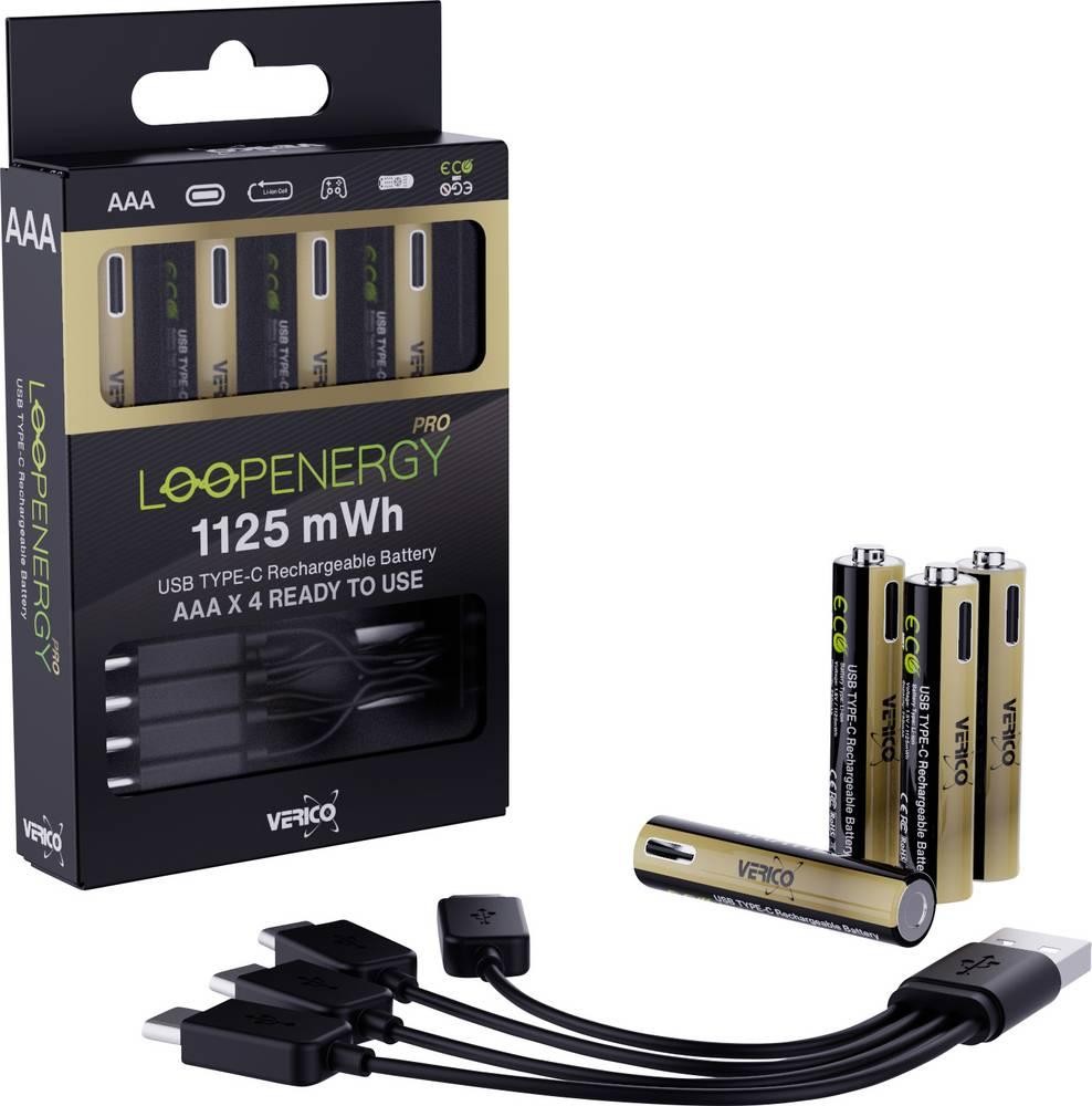 Verico LoopEnergy Pro AAA1125 USB-C rechargeable battery Li-Ion 750