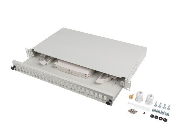 LANBERG 19" Fiber Patchpanel 1U 24xSC DUPLEX/24xLC QUAD gr