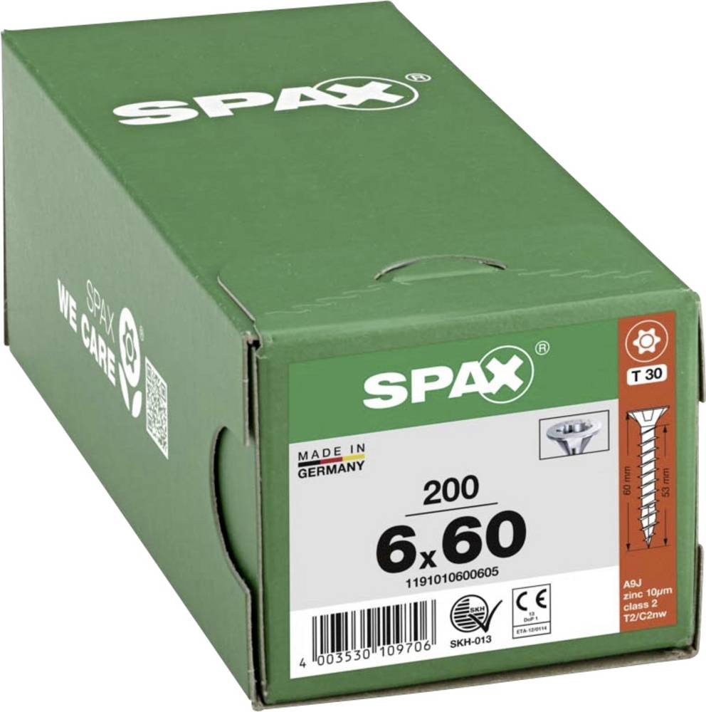 SPAX 1191010600605 Holzschraube 6mm 60mm T-STAR plus Stahl WIROX