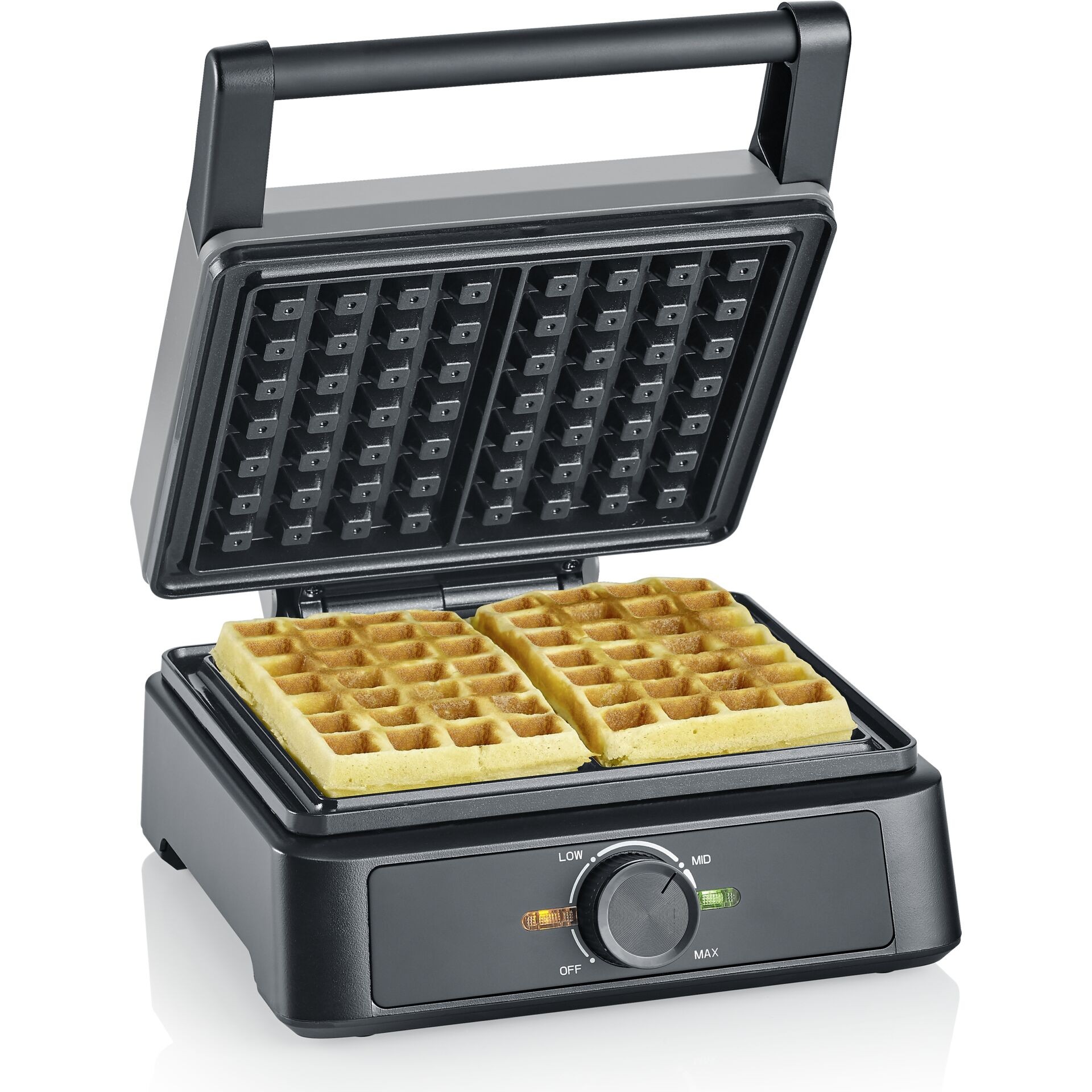 Severin WA 2125 gofrera 2 barquillo(s) 1600 W Antracita, Negro -