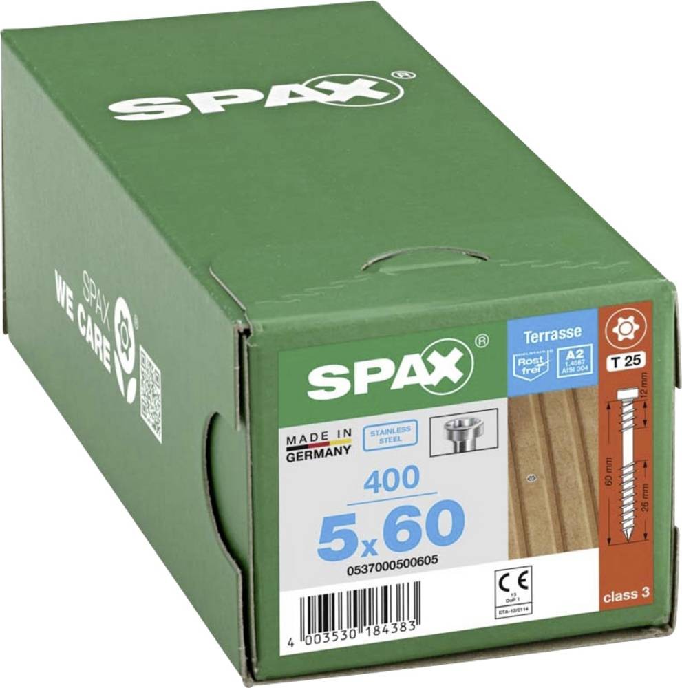 SPAX 0537000500605 Holzschraube 5mm 60mm T-STAR plus Edelstahl A2