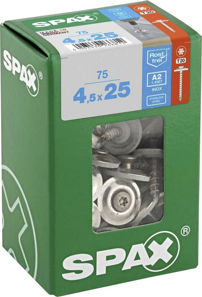 SPAX 4577000450257 Spenglerschraube 4.5mm 25mm T-STAR plus acier