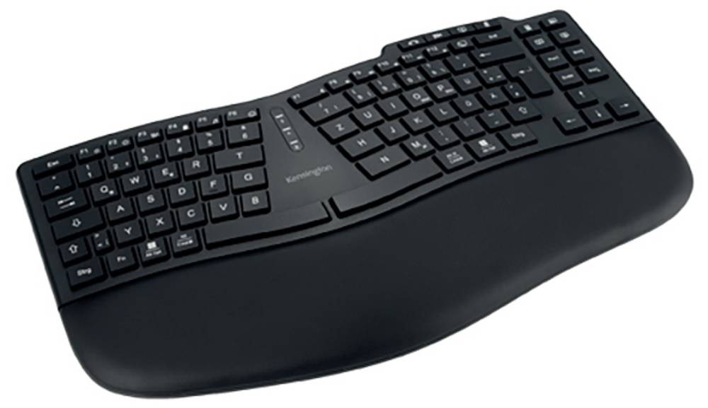 Kensington Kabellos Tastatur Deutsch, QWERTZ Schwarz Wiederaufladbar