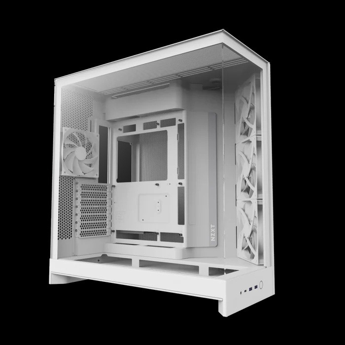 NZXT H9 Flow Midi Tower White - NZXT H9 Flow, Midi Tower, PC, White,