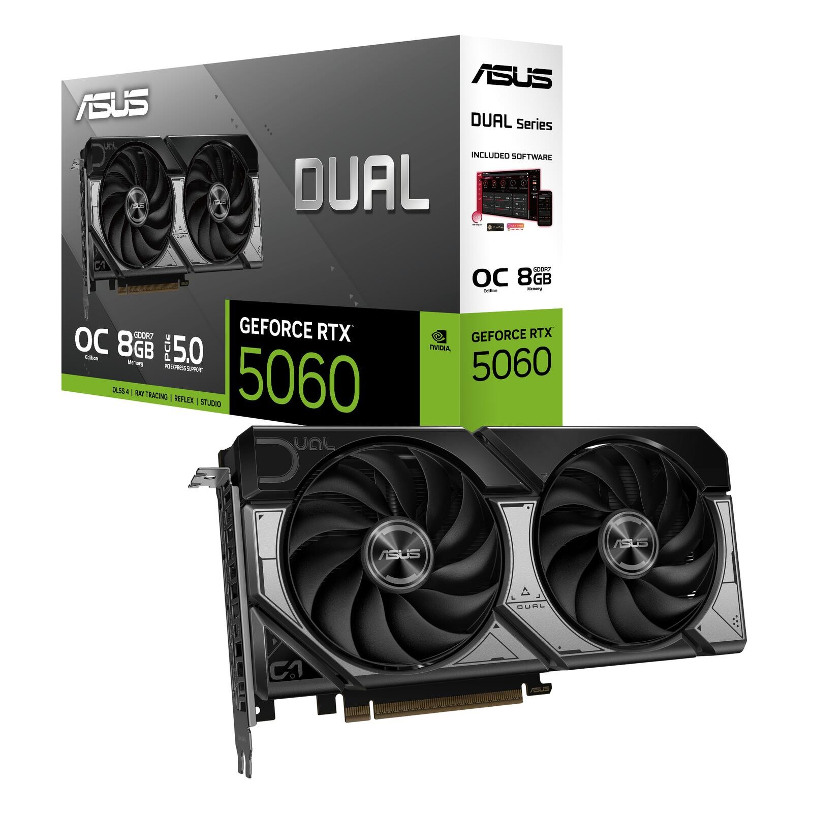 ASUS Dual -RTX5060-O8G NVIDIA GeForce RTX 5060 8 GB GDDR7 - ASUS Dual