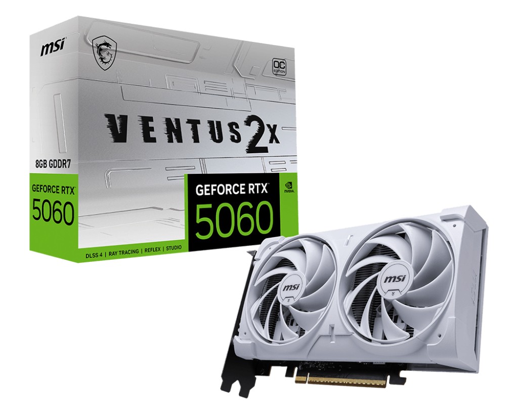 RTX 5060 8GB MSI VENTUS 2X OC GDDR7 WHITE