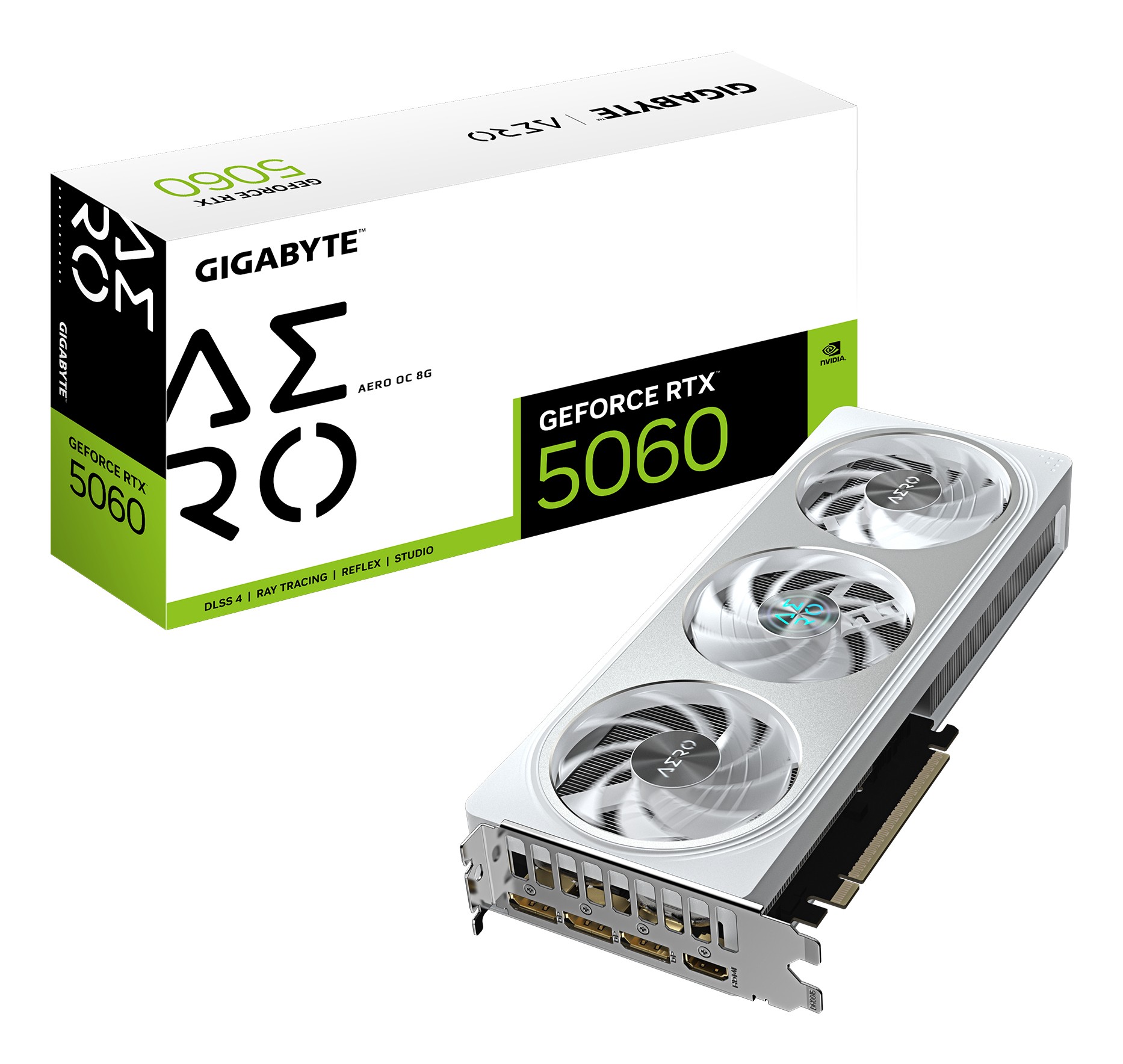 GIGABYTE GeForce RTX 5060 AERO OC 8G Graphics Card - 8GB GDDR7,