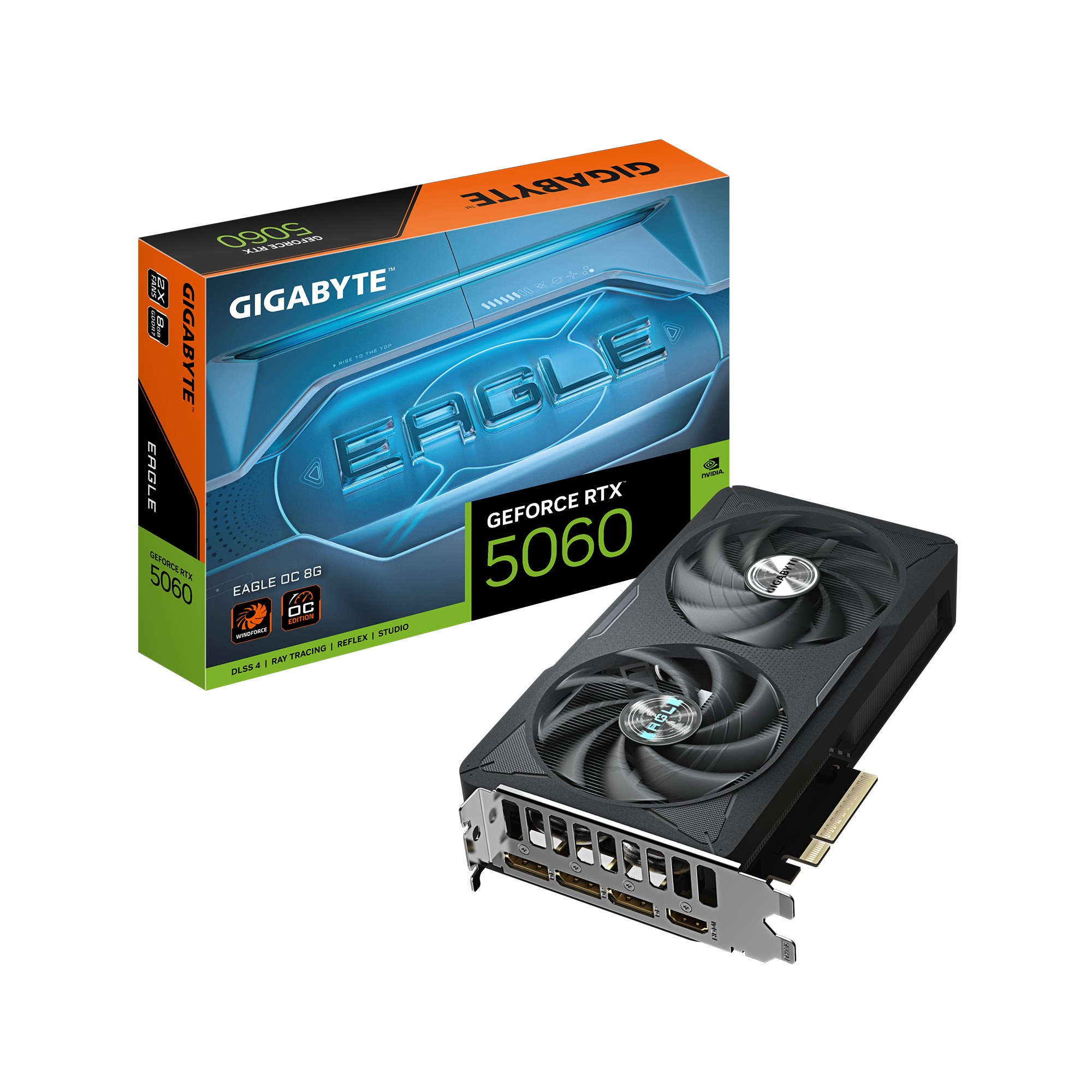 GIGABYTE GeForce RTX 5060 EAGLE OC 8G Graphics Card - 8GB GDDR7,