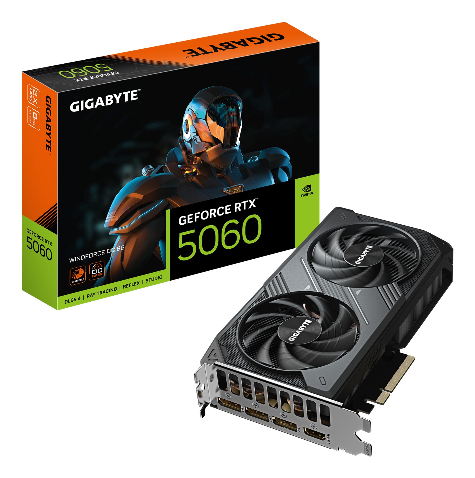 GIGABYTE GeForce RTX 5060 WINDFORCE OC 8G Carte Graphique - 8GB GDDR7,