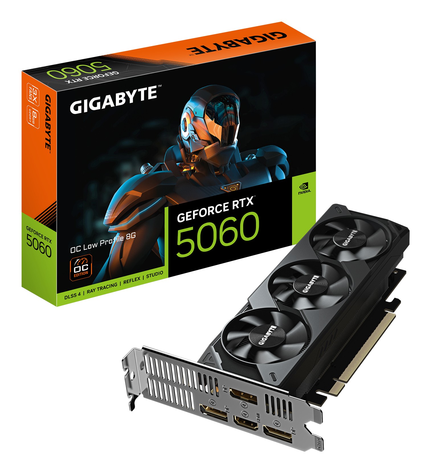 GIGABYTE GeForce RTX 5060 OC Low Profile 8G Graphics Card - 8GB GDDR7,