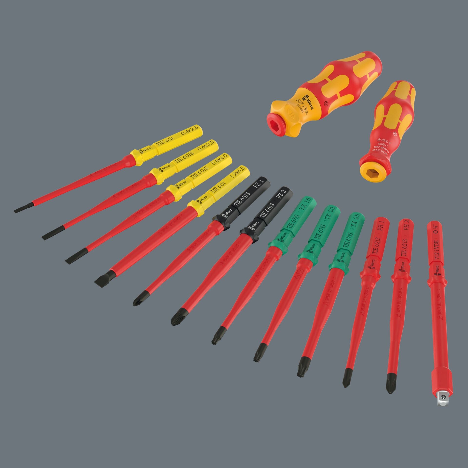 Wera Kraftform Kompakt VDE 24 Allrounder Set 1 VDE Wechselklingen-Set