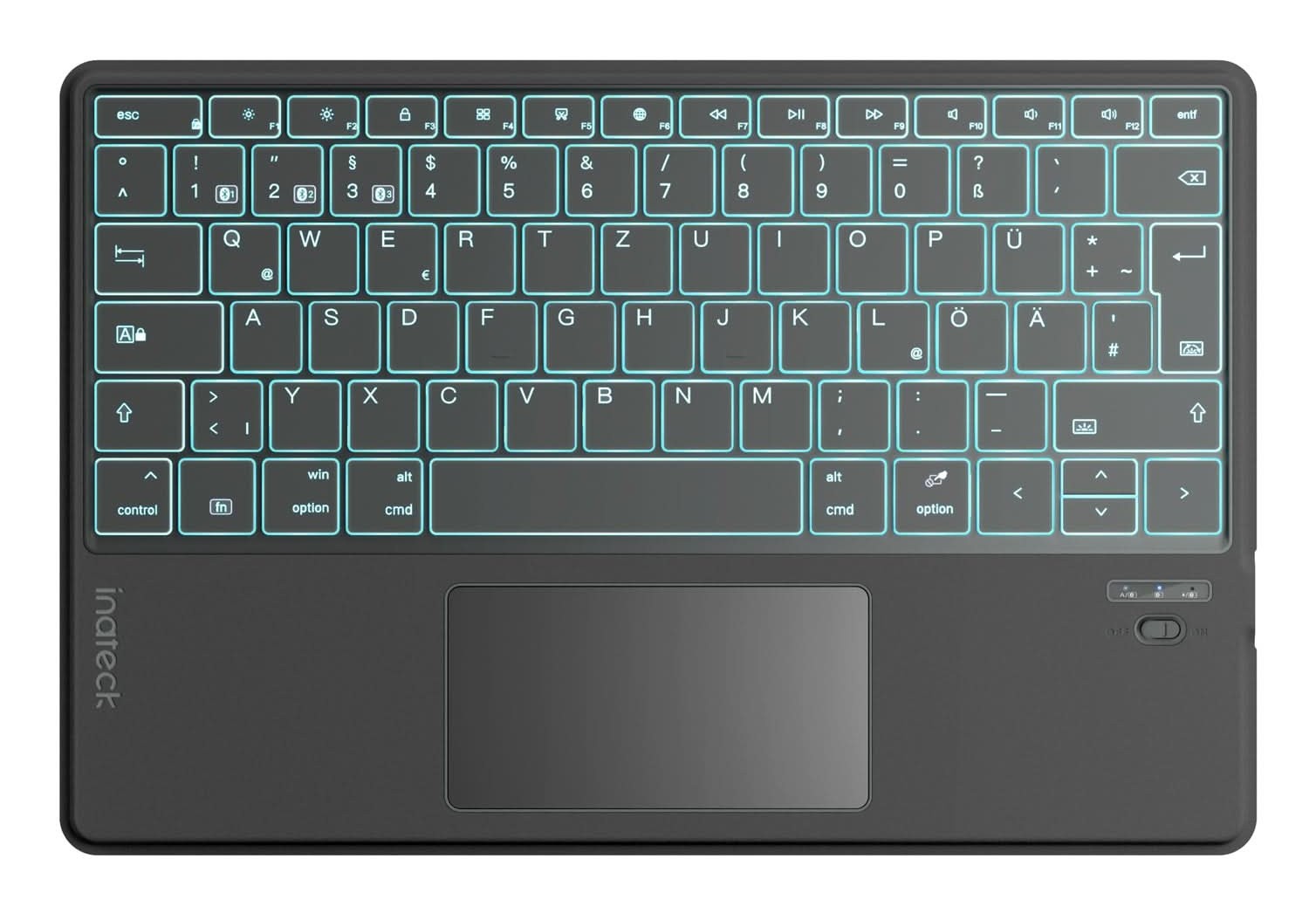 inateck Keyboard Tablet QWERTZ gray