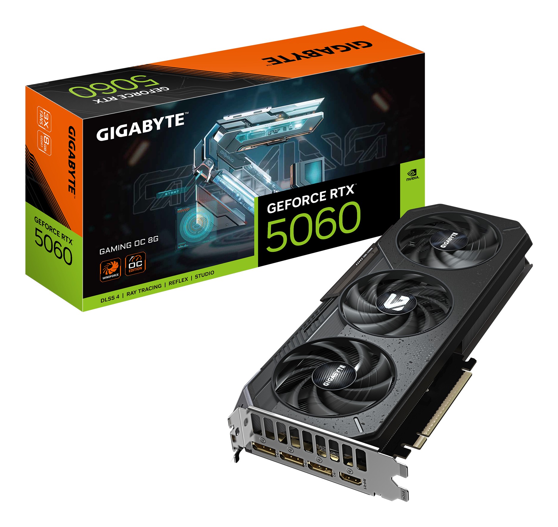 GIGABYTE GeForce RTX 5060 GAMING OC 8G Tarjeta Gráfica - 8GB GDDR7,