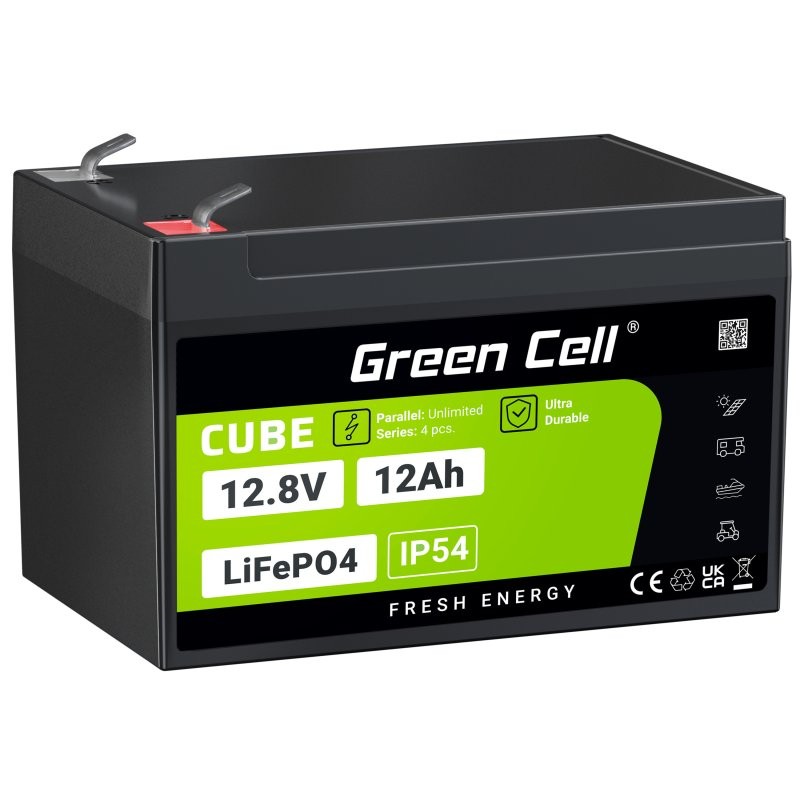 Green Cell LFPGC12V12AH Batterie de l'onduleur Phosphate de fer lithi