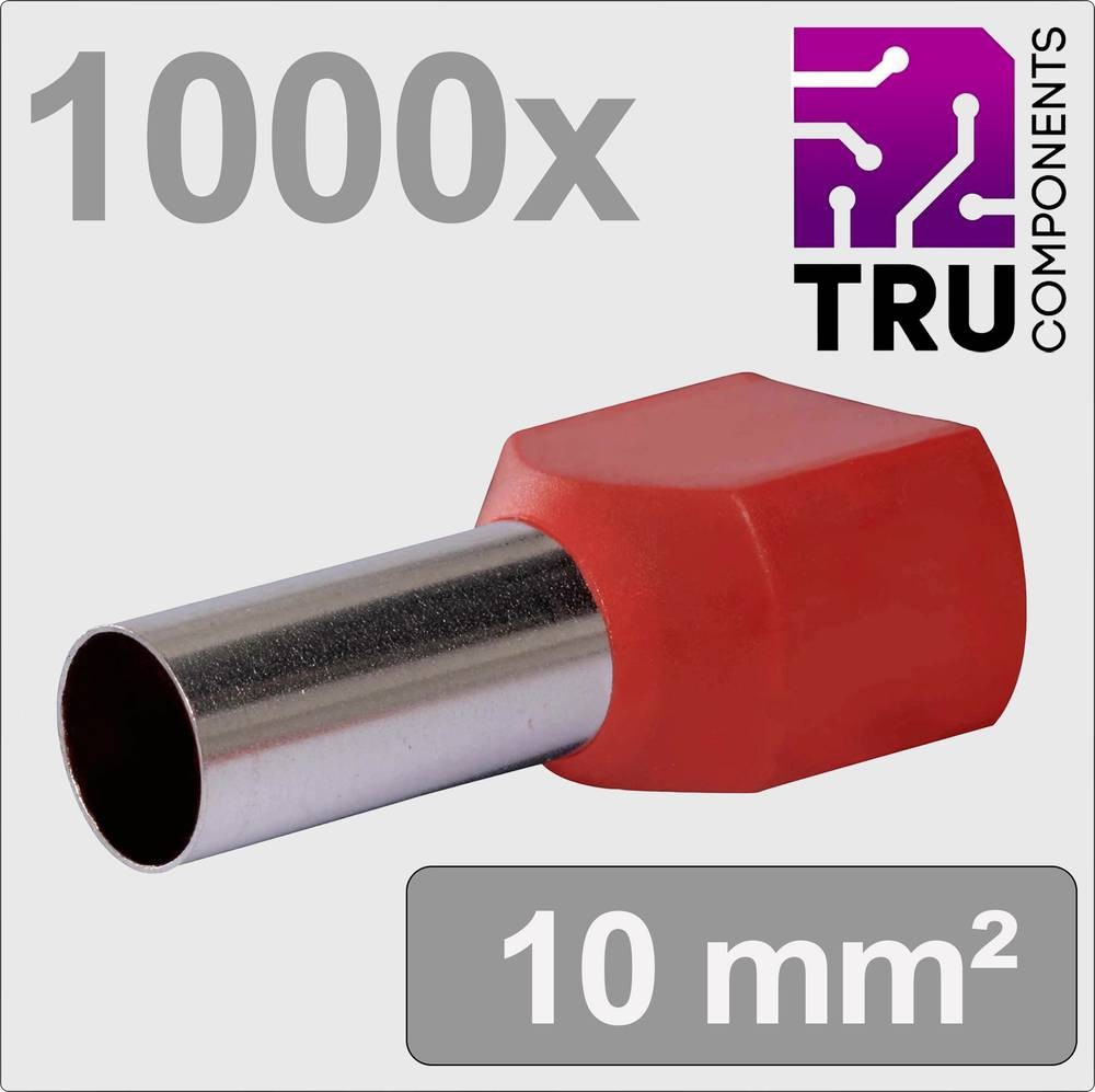 TRU COMPONENTS TC-13377252 Zwillings-Aderendhülse 10mm²