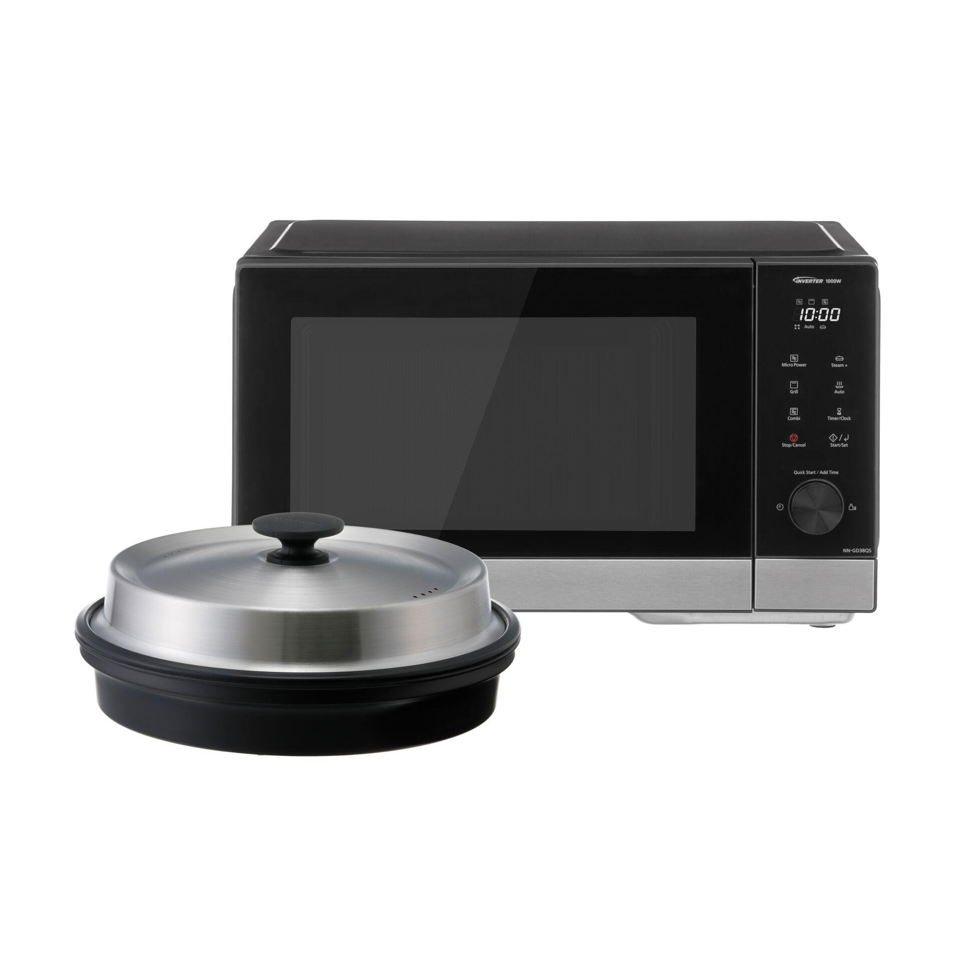 Panasonic NN-GD38QSEPG microwave black, stainless steel 1000W