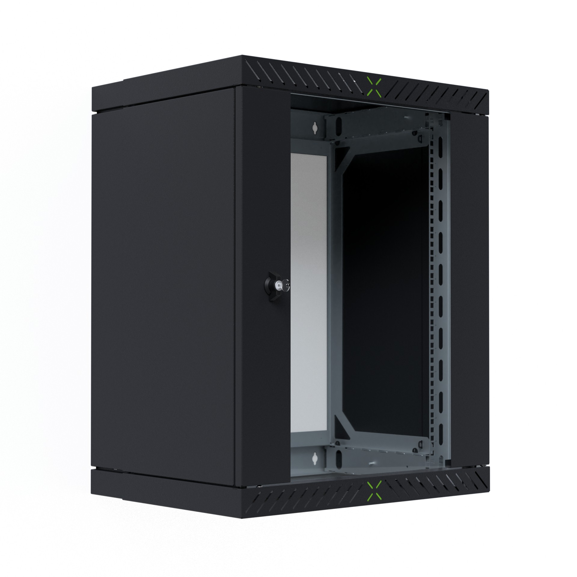 EFB Elektronik WGX-1506TS.G1 armario rack 15U Bastidor de pared Negro
