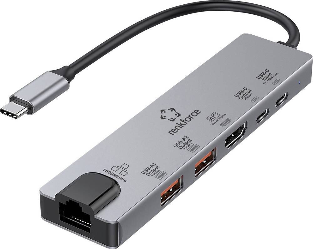 Renkforce USB-C docking station RF-USBH-550 suitable for Marke