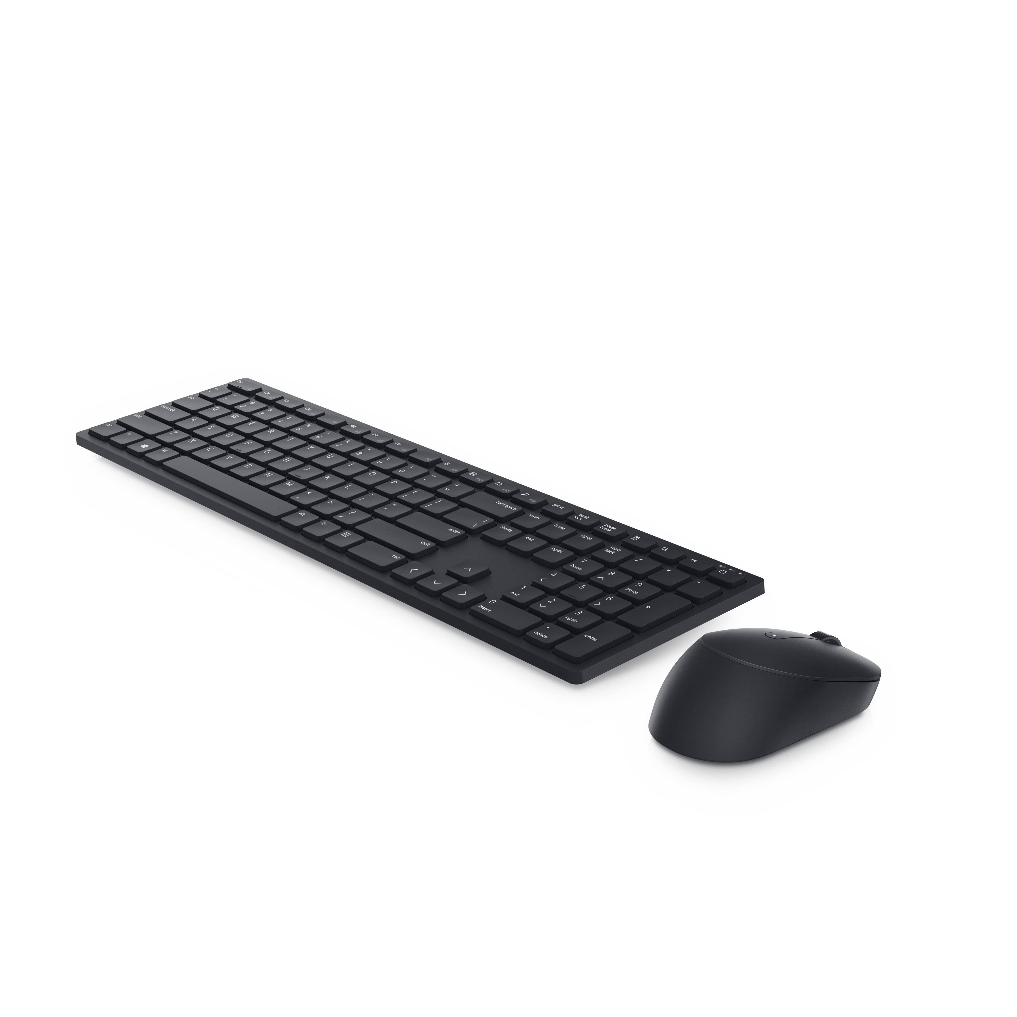 Dell Pro KM5221W Funk Tastatur, Maus-Set US-Englisch, QWERTY Schwarz