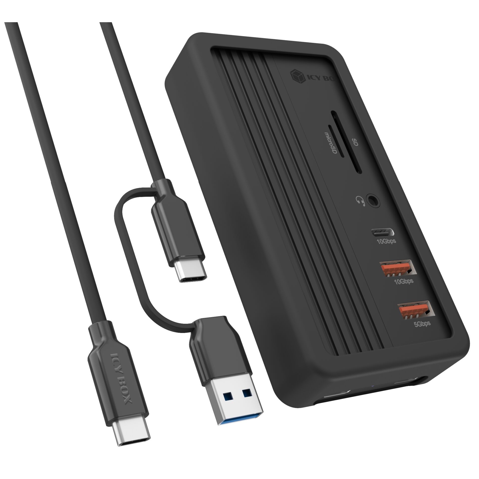 ICY BOX IB-DK4072M-CU31 USB 3.2 Gen 2 (3.1 Gen 1) Type-C Black - ICY