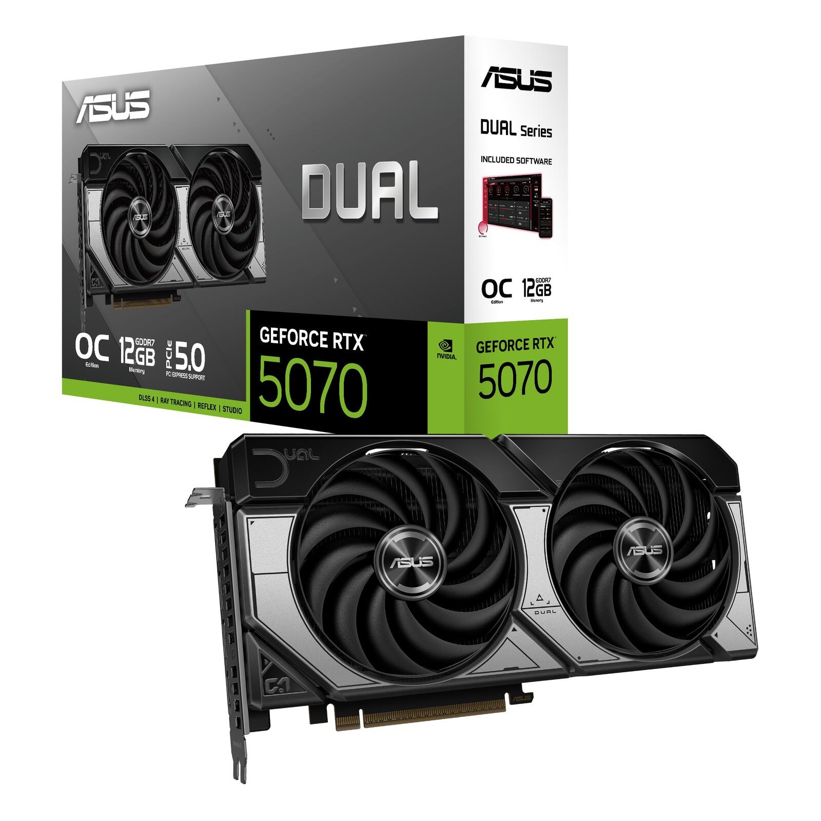 ASUS Dual -RTX5070-O12G NVIDIA GeForce RTX 5070 12 GB GDDR7 - ASUS