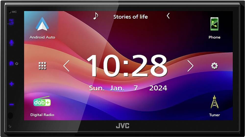 JVC KW-M695DBW receptor multimedia para coche Negro Wifi 200 W