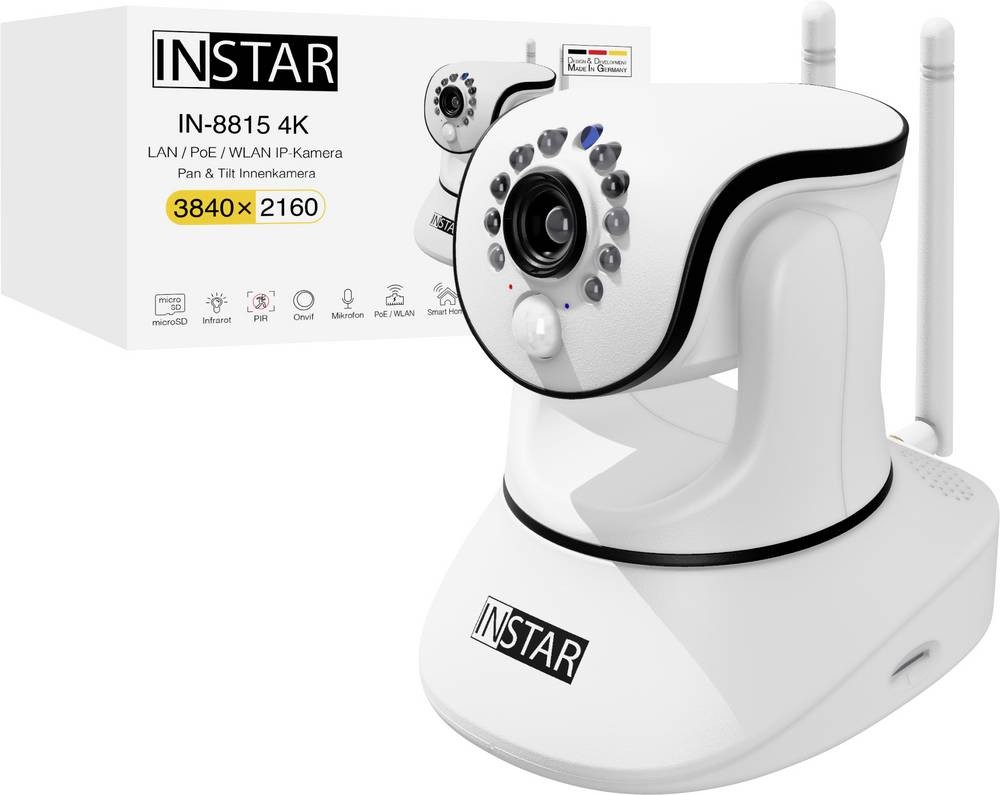 INSTAR IN-8815 4K POE/WLAN blanc 18006 WiFi IP Überwachungscaméra