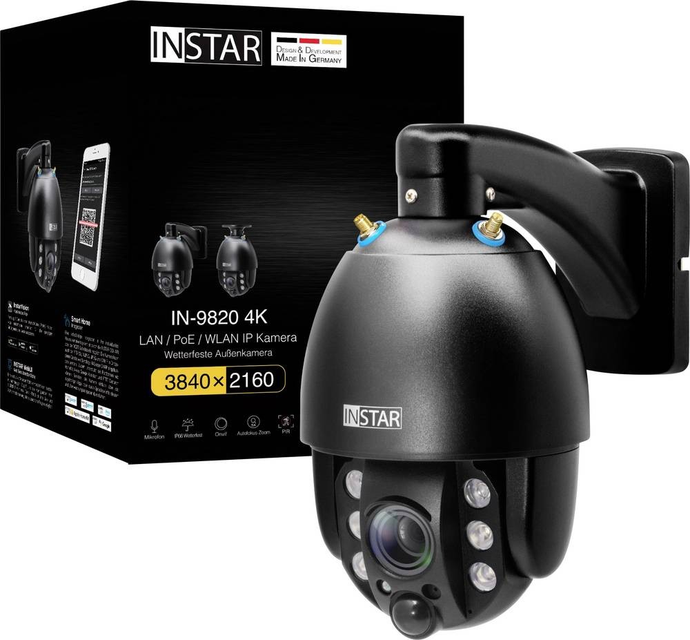INSTAR IN-9820 4K black 18003 IP Überwachungscamera