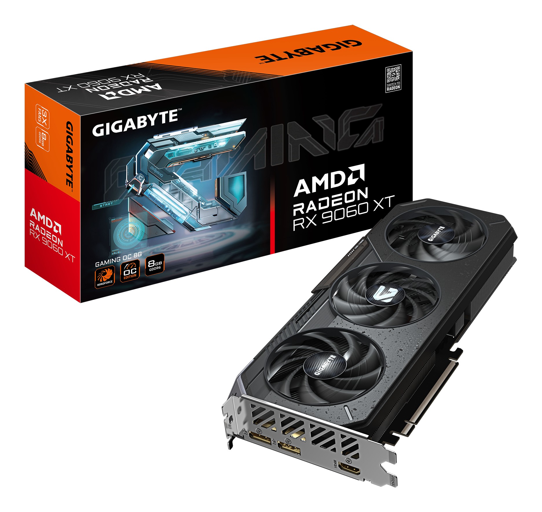 RX 9060 XT 8GB Gigabyte Gaming OC GDDR6
